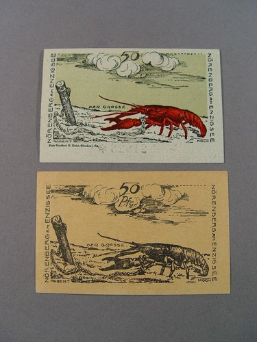 366 notgeld bon ville - 2x,