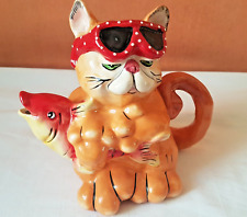 Théière en céramique en forme de Chat - BLUE SKY-