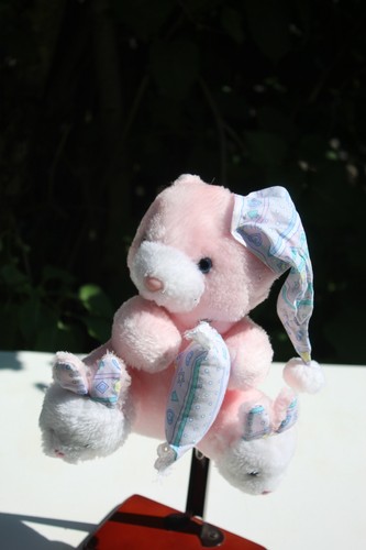 Doudou peluche ourson - our, rose
