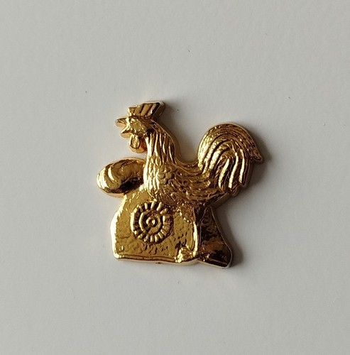 Fève coq métal doré - métal,