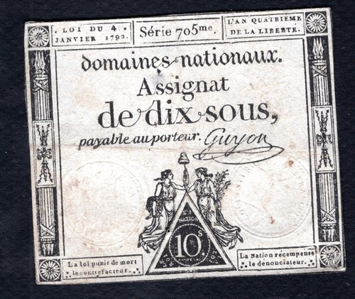 Assignat sous 4 - un,