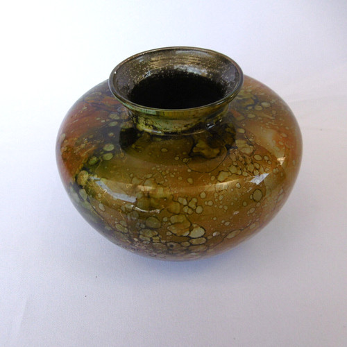 Vase verre laque line - en,