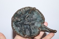  CENDRIER Bronze Femme  Vintage , art déco , derrière initial G.R