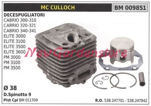 Cylindre piston segments - cylindre, mc