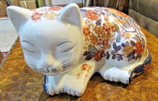 Statuette De Chat En Porcelaine Imari