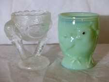  2 coquetiers en verre et