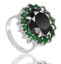 5 CT Diamant Noir Bague Autour