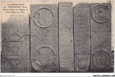 AGKP2-0122-61 - DOMFRONT - pierre tombale de l'église de notre dame sur l'