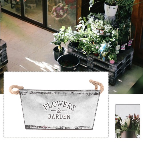 Seau fleur fer - seau,