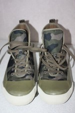 AIGLE Baskets Montantes Toile Imprimée Militaire T 44 TBE