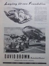 4/1949 PUB TRACTEUR DAVID BROWN TOWING TRACTOR CONSTELLATION BOAC BALTIMORE AD