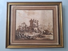 dessin ancien  signé tableau