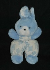 🍀Doudou Lapin NOUNOURS Bleu