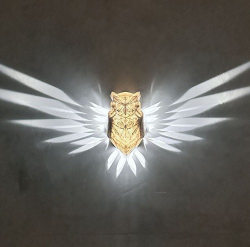 Hibou blanc lumineux - , (led)