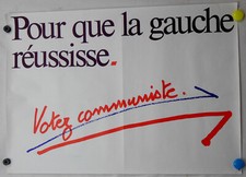 affiche politique PCF votez