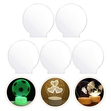  5 Pcs Socle Pour Lampe Plaque Lumineuse Base De Lumière LED Nocturne