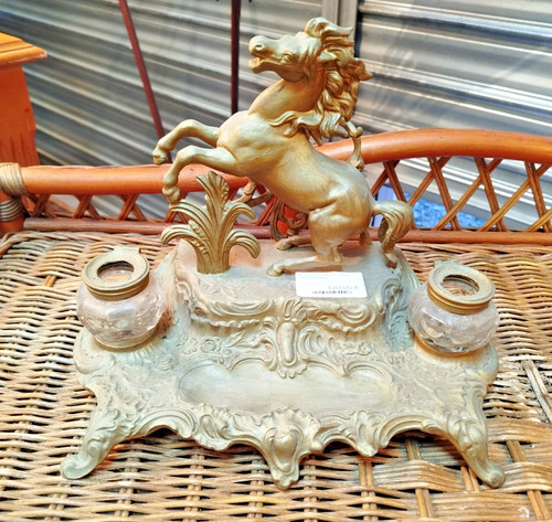 Double encrier sculpture - encrier,