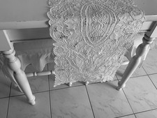 linge ancien Napperon Chemin De Table Rectangulaire Broderie RICHELIEU