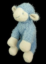 C2. DOUDOU PELUCHE AVENE PEDIATRIL MOUTON BLEU SPIRALE BLANC - EXCELLENT ETAT