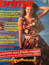 ANCIEN LIVRE REVUE MAGAZINE PRIMA MODE AVEC SUPER PATRON N° 33 06/85 TRICOT