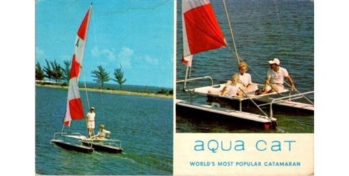 1960s aqua cat catamaran - aqua,