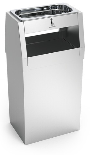 Cendrier inox avec poubelle