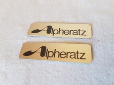 2 x logos ALPHERATZ vintage originaux