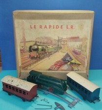 LR Le rapide coffret  train mécanique wagons SNCF rails Agrafes Clé Testé Ok ?