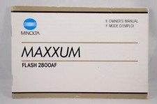 Brochure/Mode d’emploi/Notice Anglais/Français - MINOLTA Maxxum Flash 2800AF