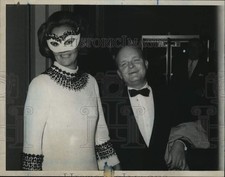 1966 Press Photo Masked Guest