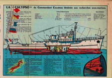 1958 DOCUMENT (ref CG 10) BATEAU la CALYPSO du commandant COUSTEAU  par TAVARD