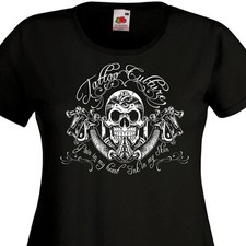 Tee Shirt femme TATTOO CULTURE - Calavera Tatouage Skull Old School dermographe