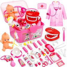 Malette Docteur Jouet Enfant Costume Cosplay Poupee Stethoscope Medical Cadeau