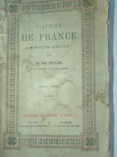 RARE 1868 livre histoire de France simples récits Zidler