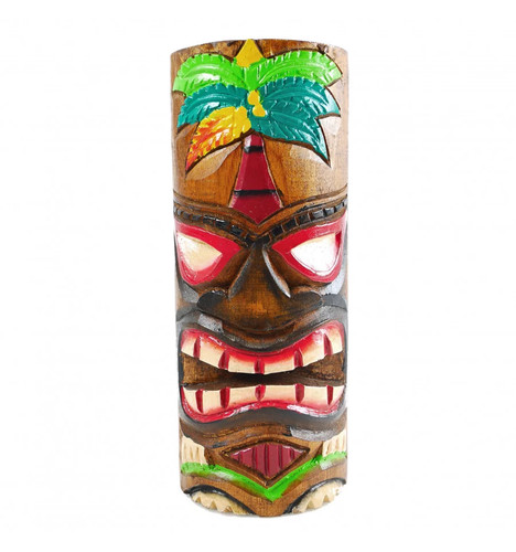 Totem tiki 25cm bois motif - 25cm,