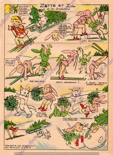Ski luge chat - sapin, noel