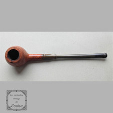 Ancienne pipe en bois 17 cm longue et fine vintage pour collection