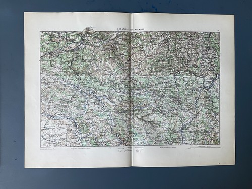 Carte frontiere des ardennes - carte,