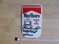 Autocollant CHAMPIONNAT DE FRANCE 1980  - MARLBORO CHERCHE UN PILOTE