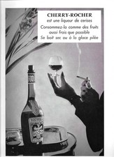 PUBLICITE AD VINS WINES ALCOOL CHERRY ROCHER