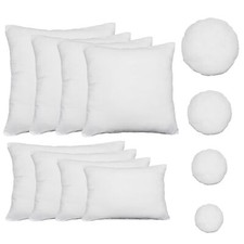 2er Pack Coussin Rembourrés Intérieur Polyester pour Tête Blanc