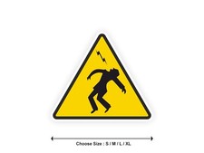 Sticker panneau danger - de, mort