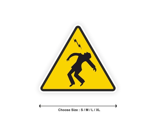 Sticker panneau danger - danger, mort