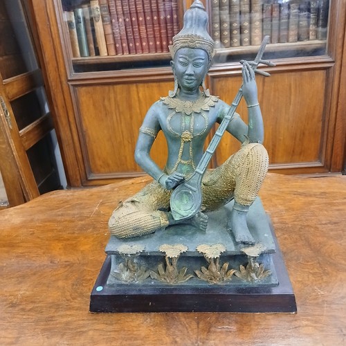 Joueur luth bronze - joueur, de