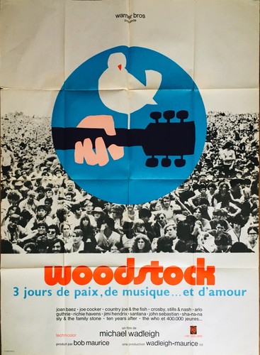 Affiche cinéma woodstock - affiche,