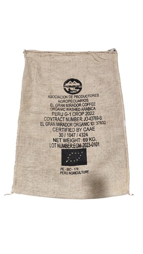 Sac toile jute - de, (café)