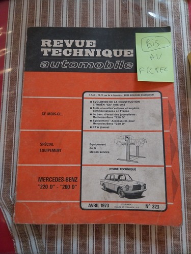 Revue technique mercedes 220 - revue, d