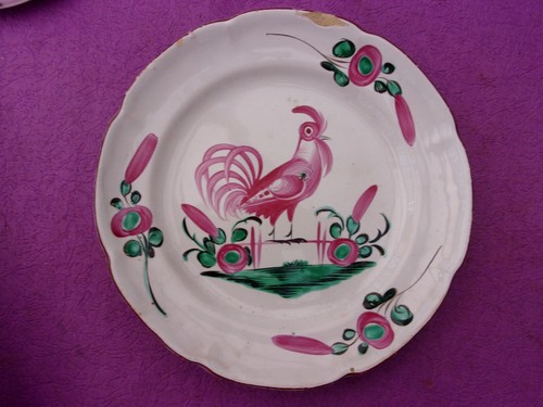 Assiette ancienne faïence - assiette,