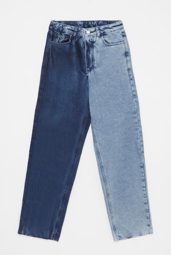 Jean baggy bleu - -, double