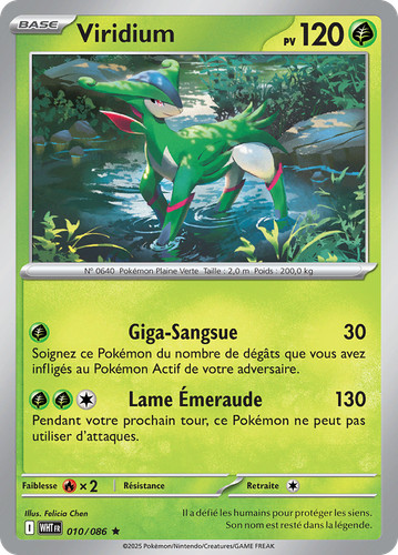 Carte pokémon viridium - carte,